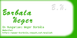 borbala weger business card